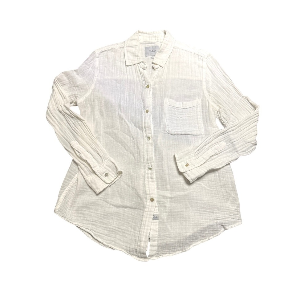 Rails Ellis Organic Cotton Gauze Button Down Shirt Sz Small